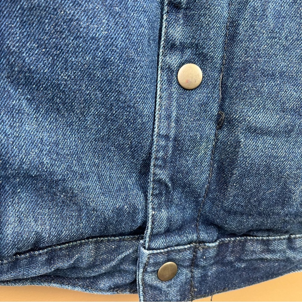 Bikers Edge Denim Motorcycle Vest with Patches Men's Large - Picture 11 of 14